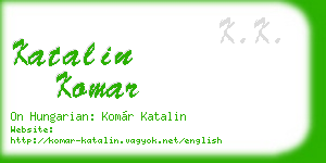 katalin komar business card