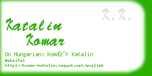 katalin komar business card